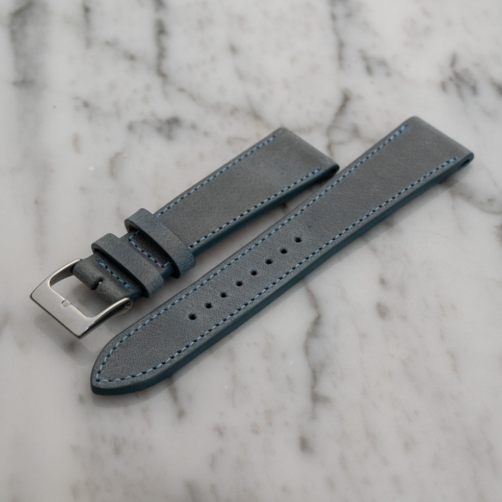 Matte Calfskin - Slate Blue