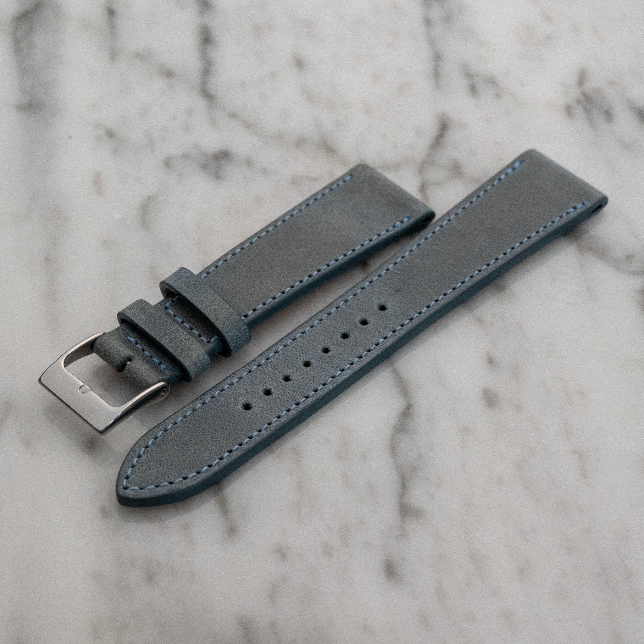 Matte Calfskin - Slate Blue