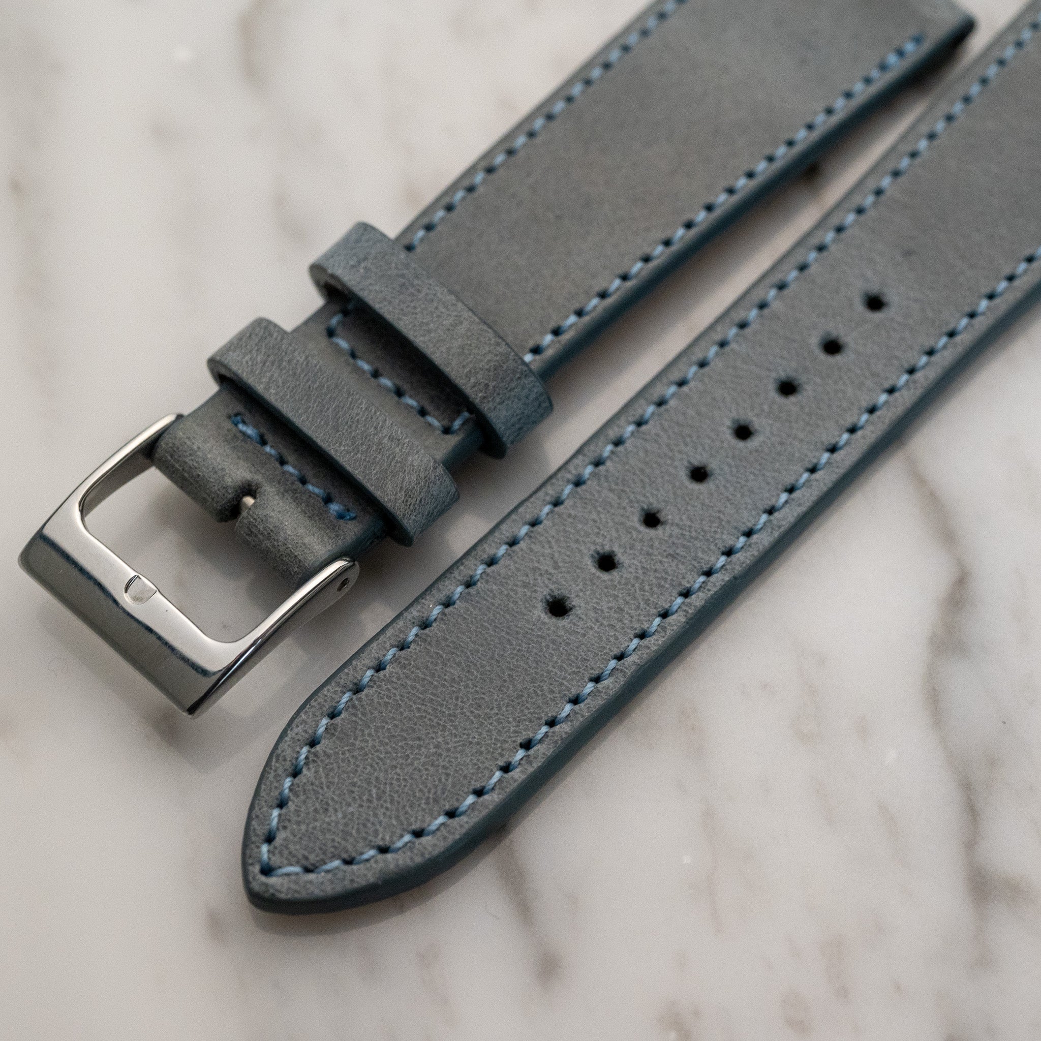 Matte Calfskin - Slate Blue