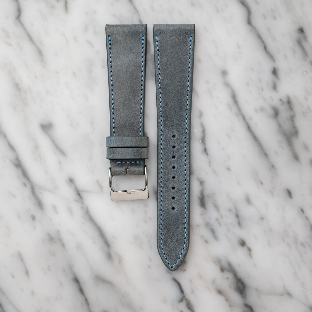 Matte Calfskin - Slate Blue