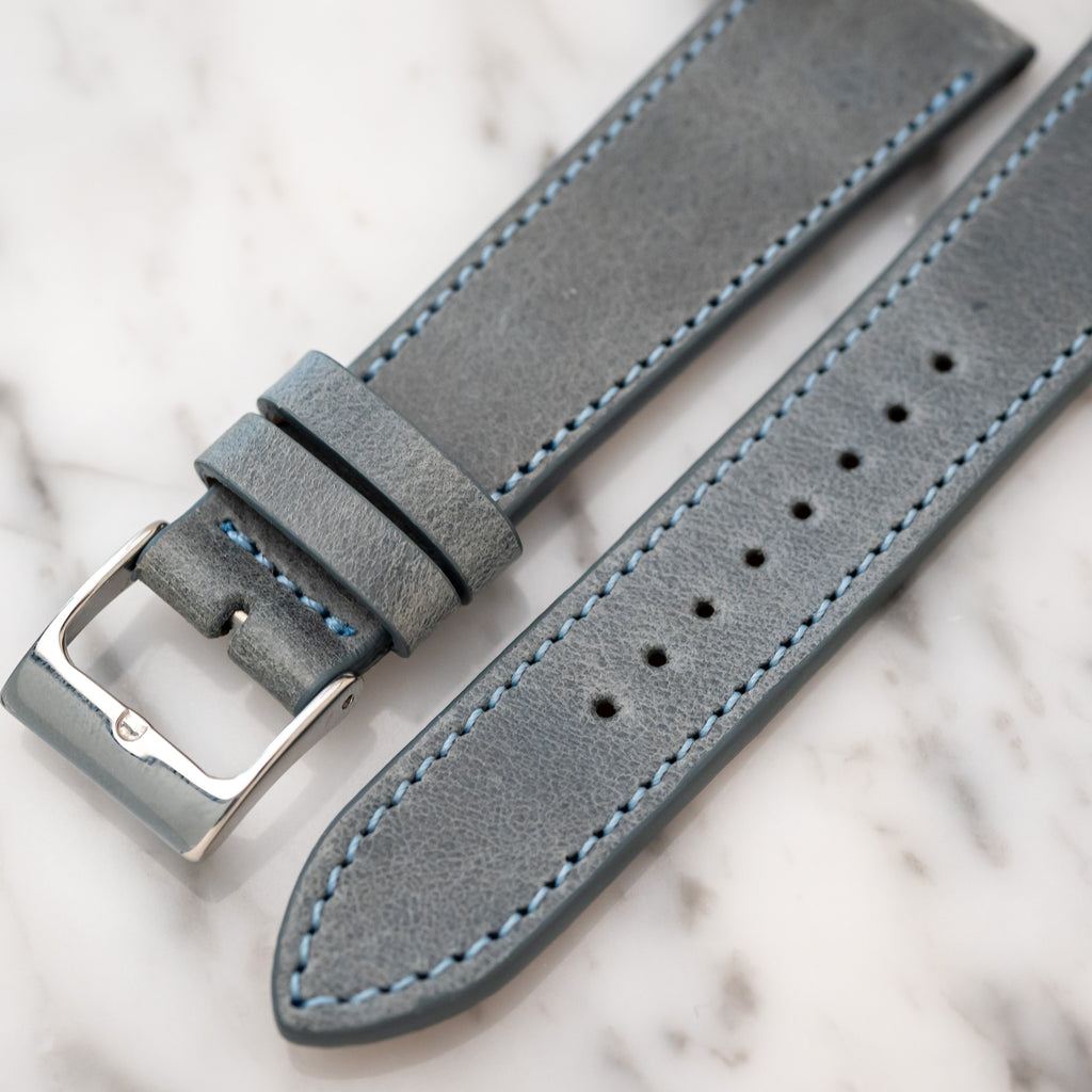 Matte Calfskin - Slate Blue