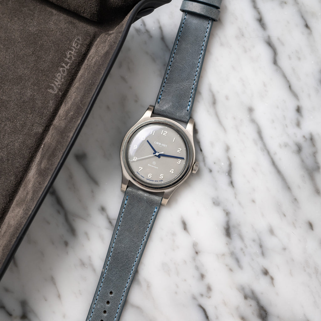 Matte Calfskin - Slate Blue