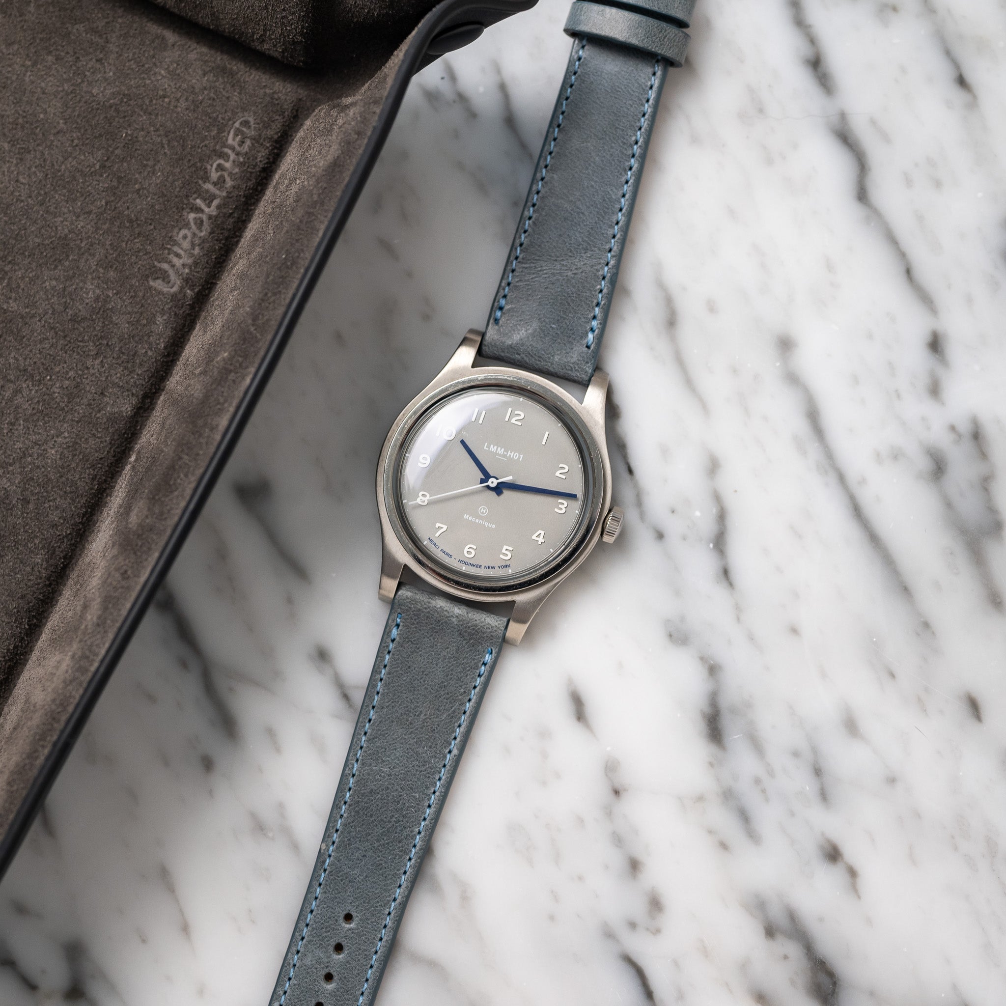 Matte Calfskin - Slate Blue