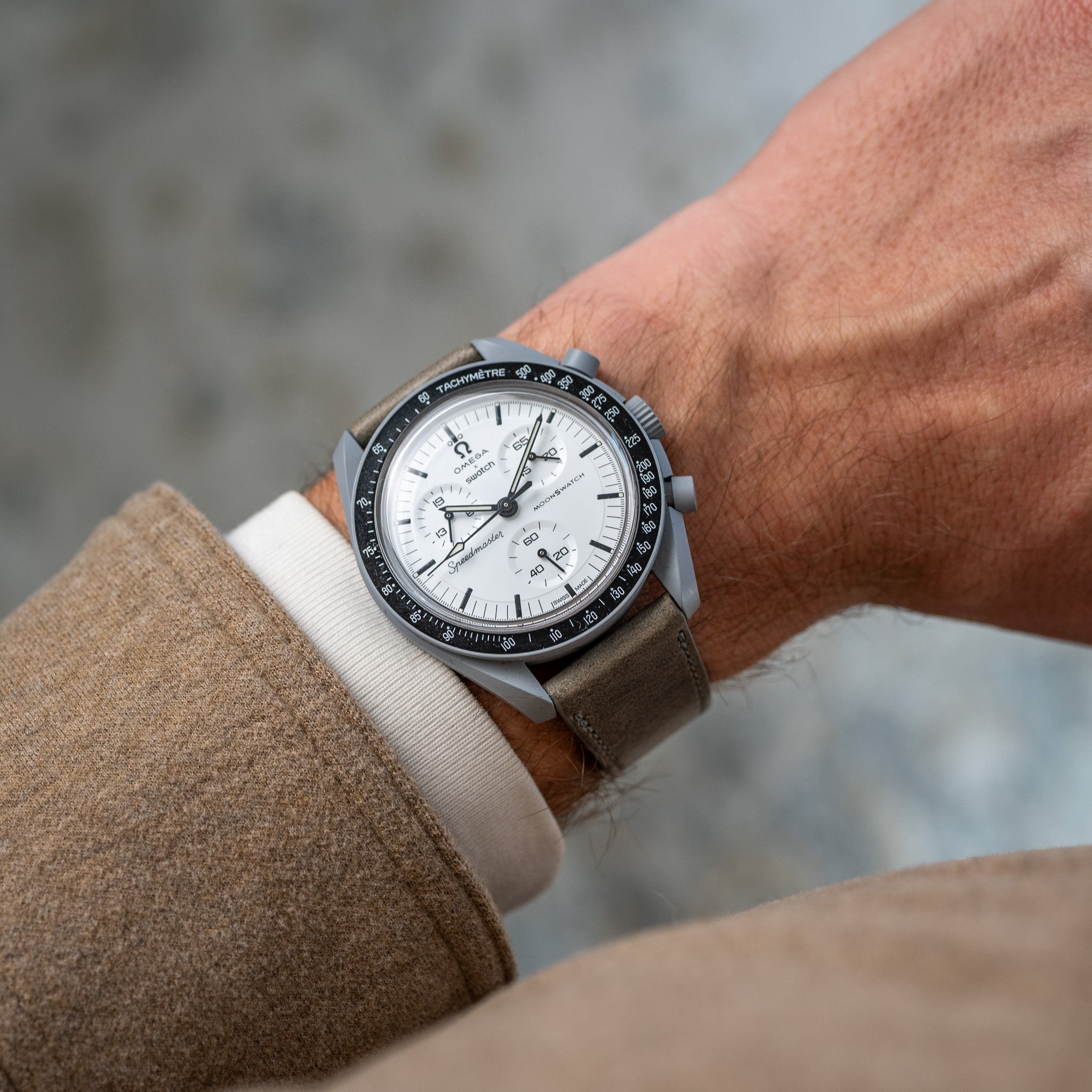 Matte Calfskin - Stone Grey