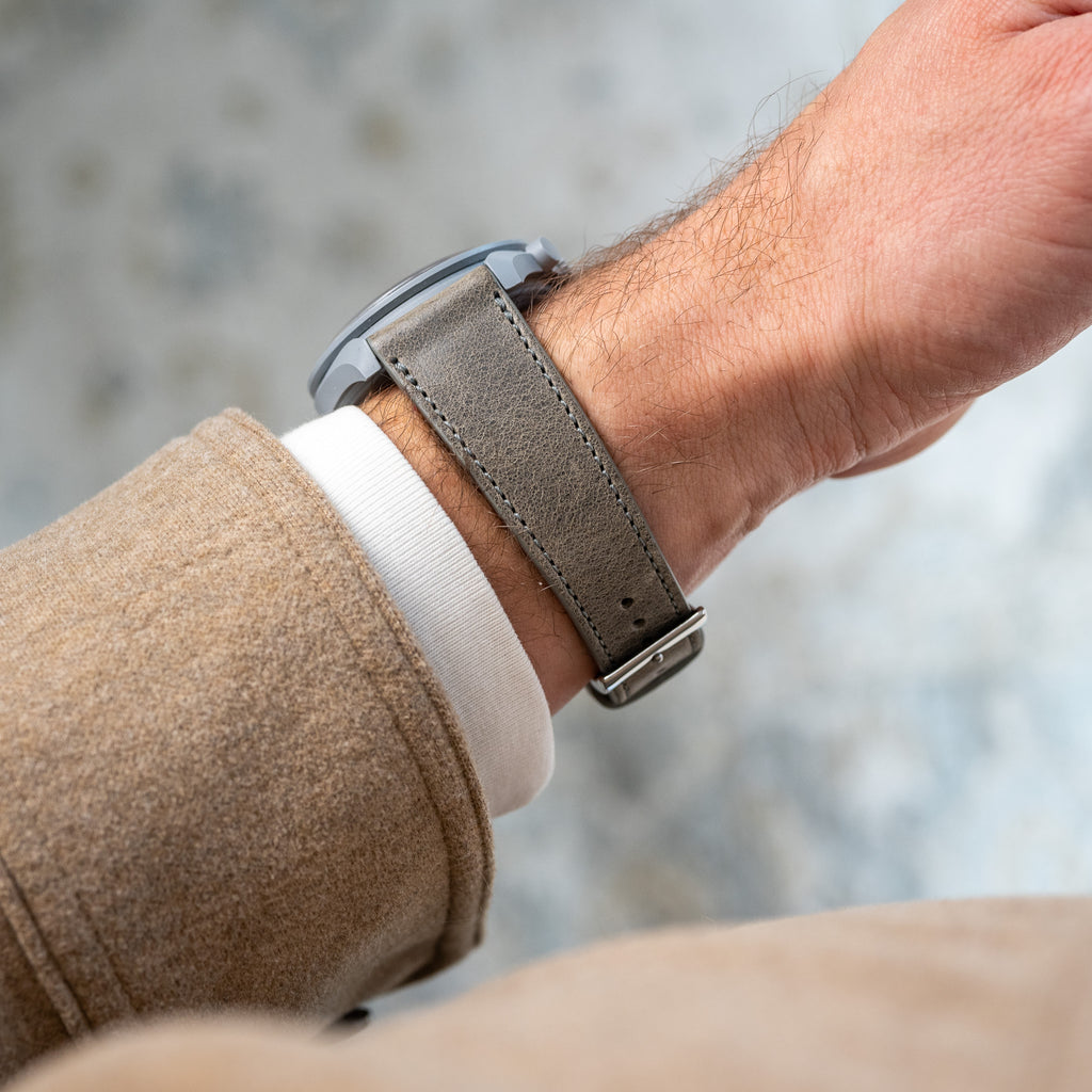 Matte Calfskin - Stone Grey